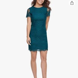 Kenzie teal lace dress, size 14
